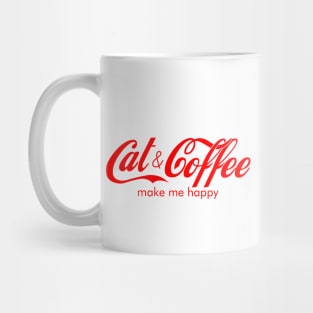 Cat & Coffee Make me happy Mug
